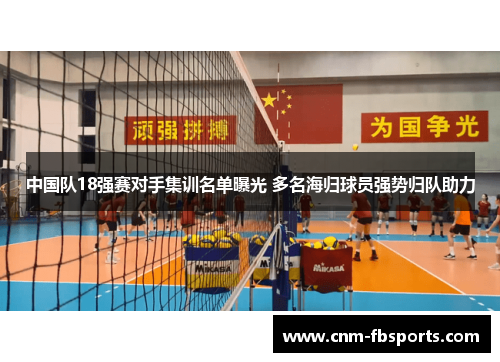 中国队18强赛对手集训名单曝光 多名海归球员强势归队助力 中国队18强赛对手集训名单曝光 多名海归球员强势归队助力